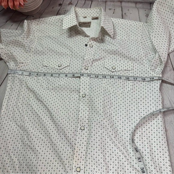 rafter C White cowboy collection pearl snap western boho top sz boys XXL - Picture 5 of 9